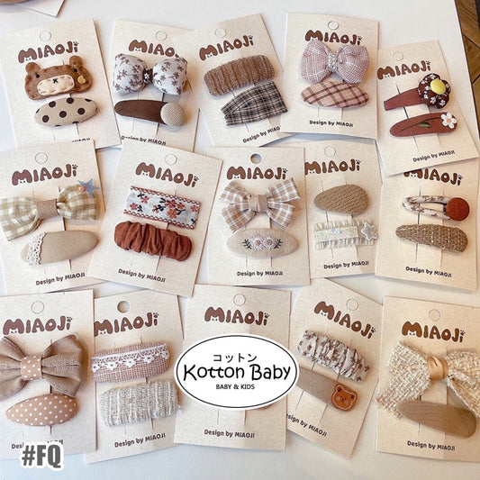(isi 2pcs) Set Jepitan rambut | Pita Rambut | bayi anak bunga import perempuan aksesoris catalog JYRF FQ