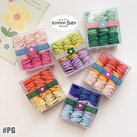 (1 Box) Set Ikat rambut | Pita Karet Rambut | bayi anak import perempuan aksesoris catalog WGEP PG