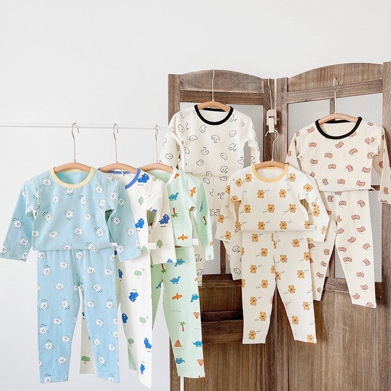 2-6 thn | SET KAOS + CELANA PIYAMA ANAK SET BAJU TIDUR LENGAN PANJANG CATALOG QNS QCN