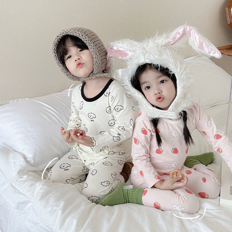 2-6 thn | SET KAOS + CELANA PIYAMA ANAK SET BAJU TIDUR LENGAN PANJANG CATALOG QNS QCN