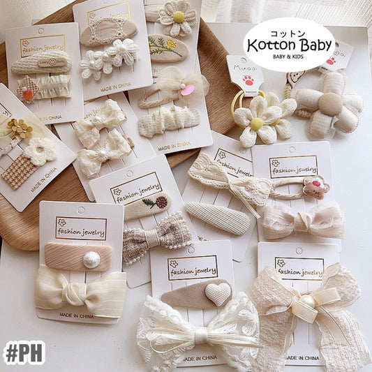 (isi 2pcs) Set Jepitan rambut | Pita Rambut | bayi anak bunga import perempuan aksesoris catalog WGEP PH