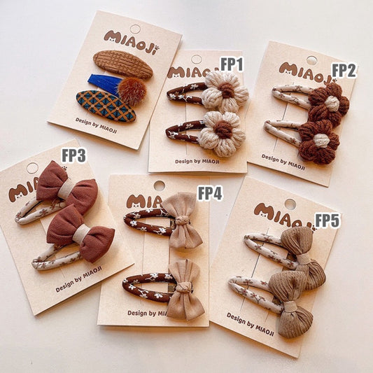 (isi 2pcs) Set Jepitan rambut | Pita Rambut | bayi anak bunga import perempuan aksesoris catalog JYRF FP