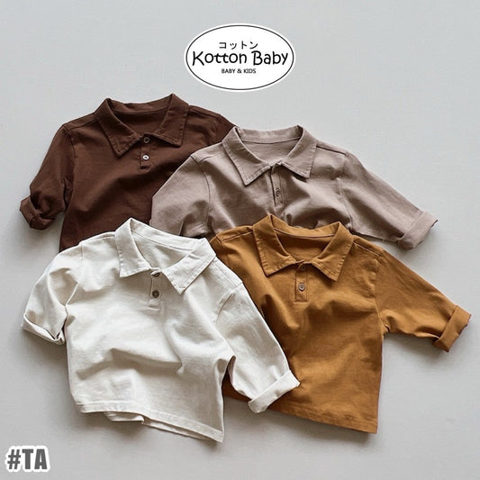1-5thn | Tshirt Kaos Korea Basic Lengan Panjang Oblong Anak Laki-laki Pakaian Bayi MYTT catalog TA