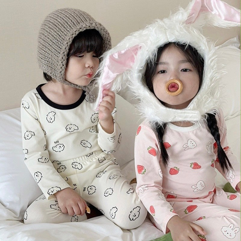 2-6 thn | SET KAOS + CELANA PIYAMA ANAK SET BAJU TIDUR LENGAN PANJANG CATALOG QNS QCN