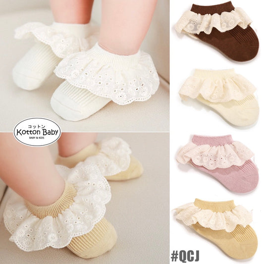 0-3 thn | KAOS KAKI BAYI ANAK IMPOR SOCKS LUCU KARAKTER KARTUN UNISEX catalog QN QCJ