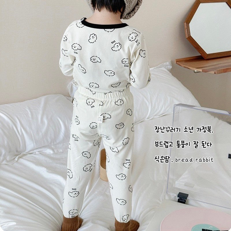 2-6 thn | SET KAOS + CELANA PIYAMA ANAK SET BAJU TIDUR LENGAN PANJANG CATALOG QNS QCN