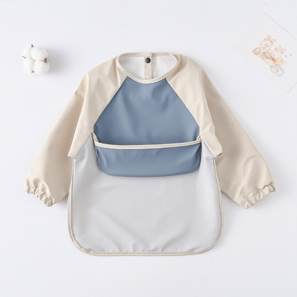 BIB BAYI BAJU BLW LENGAN PANJANG / BABY SILICONE CELEMEK MAKAN MPASI / SLABBER / TATAKAN AIR LIUR DQIN DT catalog