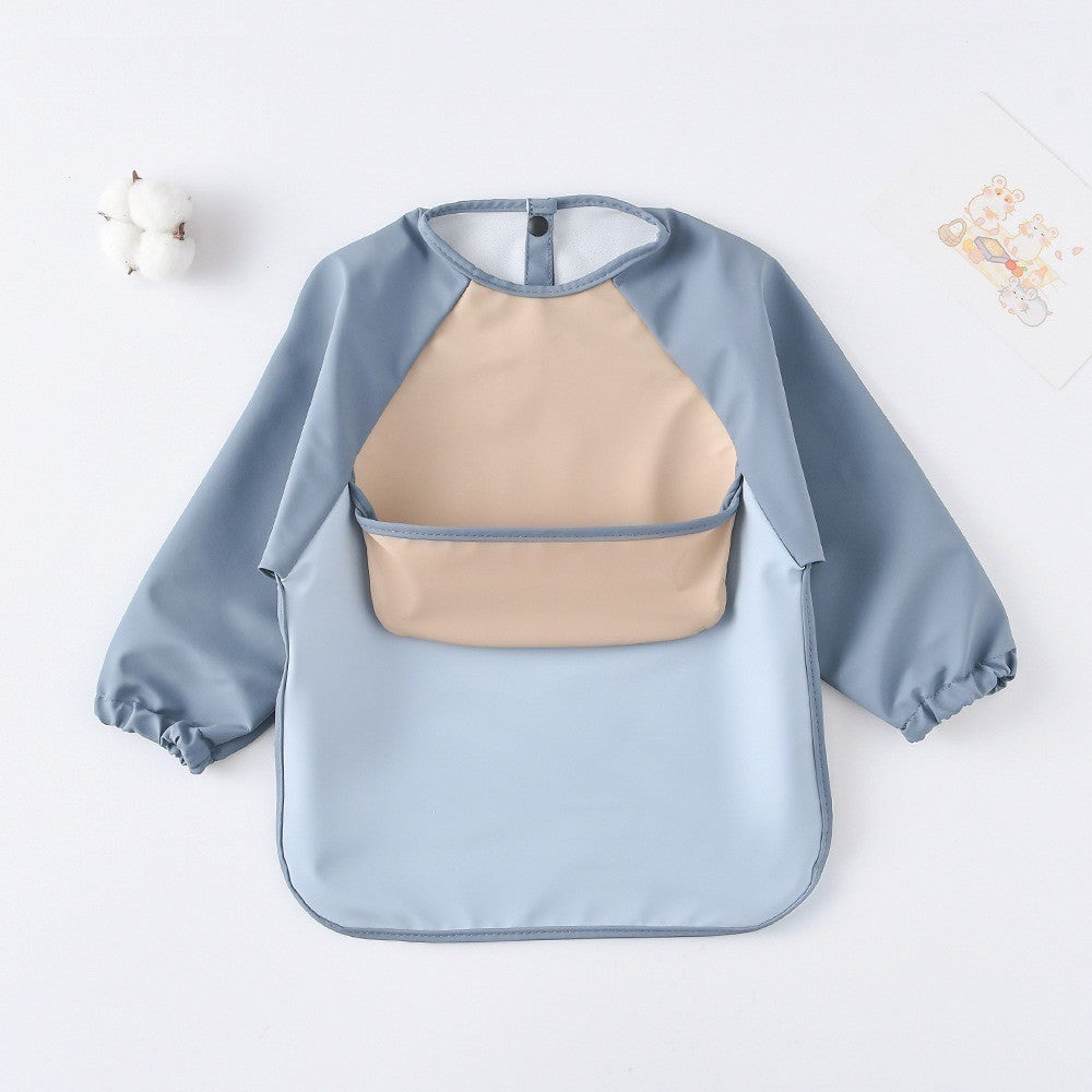 BIB BAYI BAJU BLW LENGAN PANJANG / BABY SILICONE CELEMEK MAKAN MPASI / SLABBER / TATAKAN AIR LIUR DQIN DT catalog