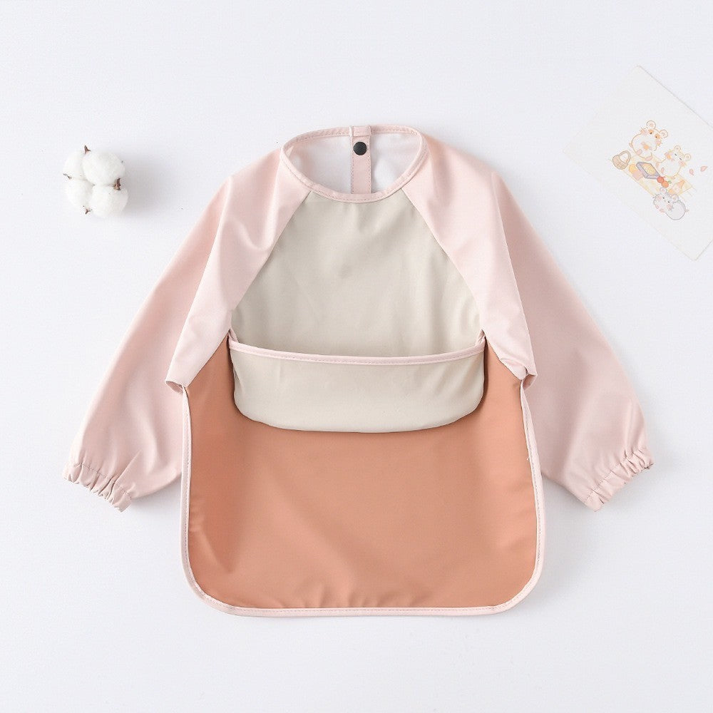 BIB BAYI BAJU BLW LENGAN PANJANG / BABY SILICONE CELEMEK MAKAN MPASI / SLABBER / TATAKAN AIR LIUR DQIN DT catalog