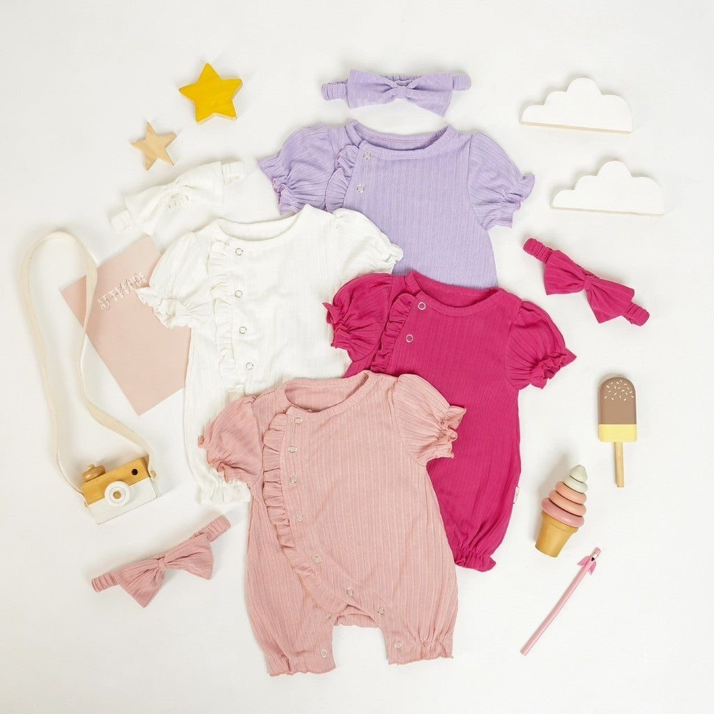 TINYME (free bandana) 0-18bln JUMPER RUFFLE BASIC BAYI | JUMPSUIT ROMPER ANAK catalog TMTM CHLOE