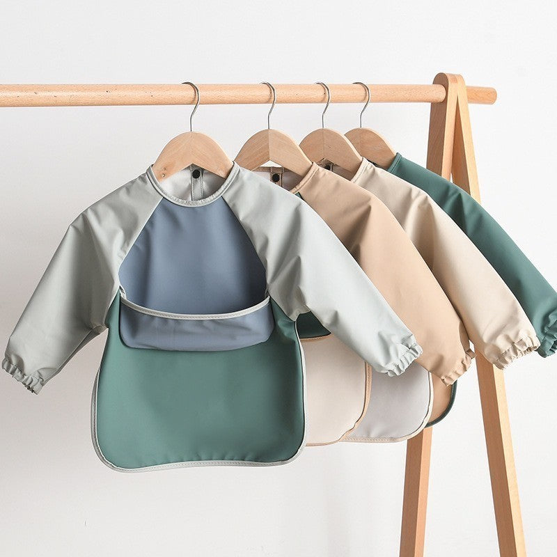 BIB BAYI BAJU BLW LENGAN PANJANG / BABY SILICONE CELEMEK MAKAN MPASI / SLABBER / TATAKAN AIR LIUR DQIN DT catalog