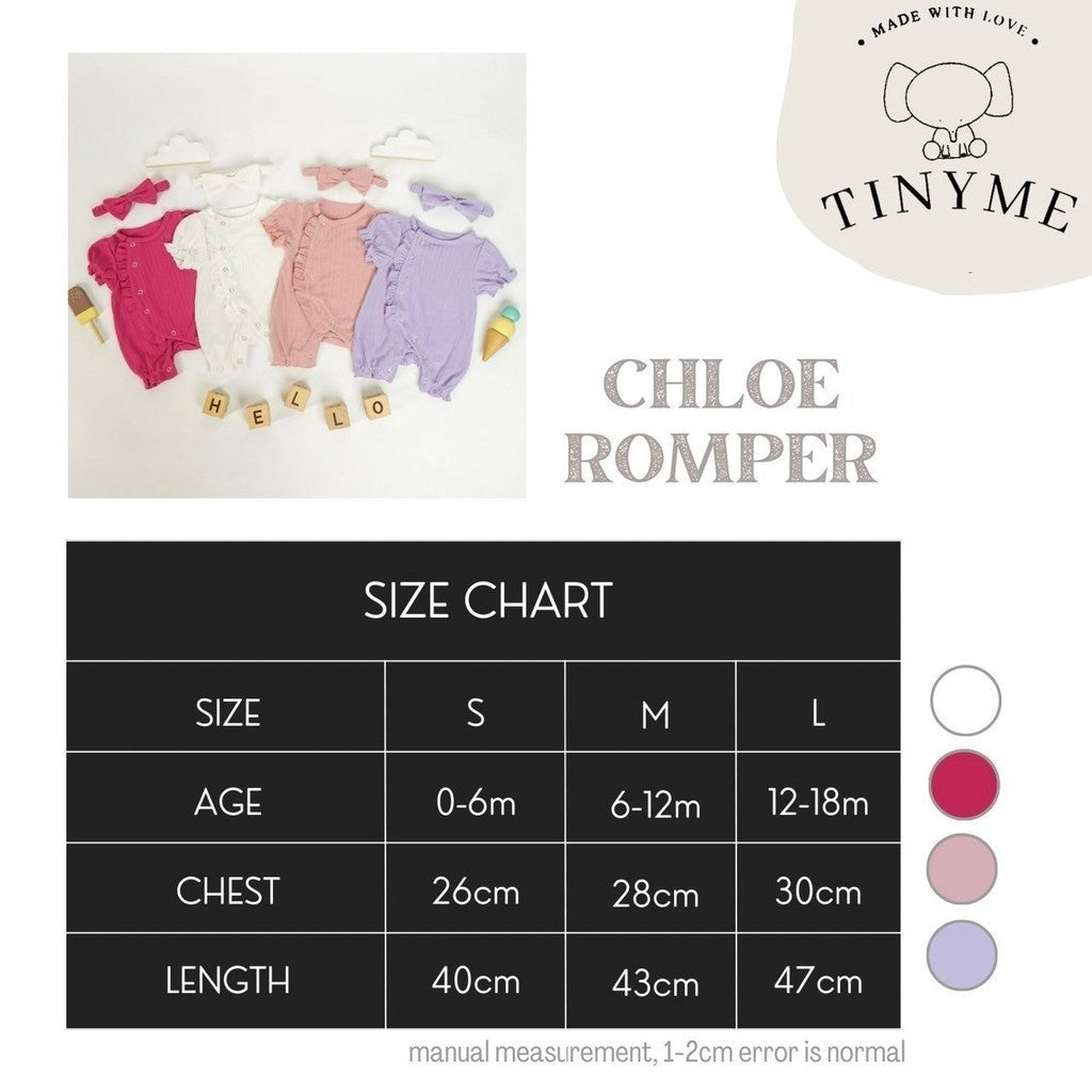 TINYME (free bandana) 0-18bln JUMPER RUFFLE BASIC BAYI | JUMPSUIT ROMPER ANAK catalog TMTM CHLOE