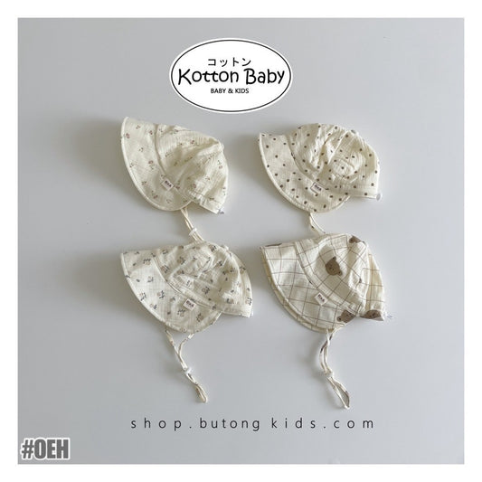 KADOSORA - 0-3 thn || Topi Bonnet Bayi Newborn Anak Emen Anak Impor Catalog OIMG OEH