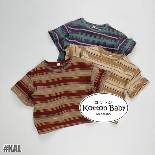 1-7thn | Tshirt Kaos Korea Basic Lengan Pendek Anak Laki-laki Pakaian Bayi KQHZ catalog KAL