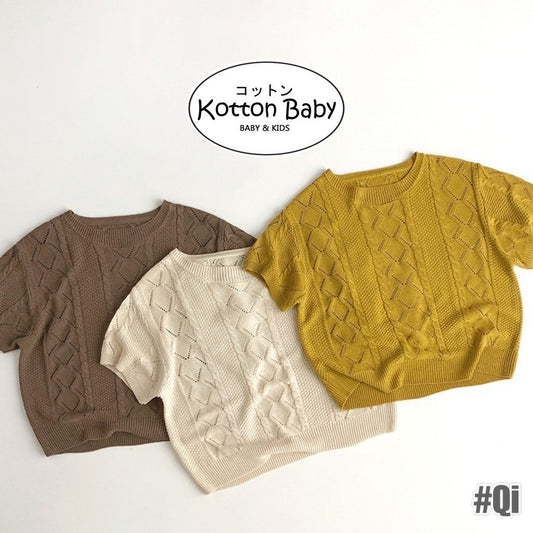 1-5thn | Tshirt Kaos Korea Basic Lengan Pendek Anak Unisex Pakaian Bayi MTQN catalog Qi