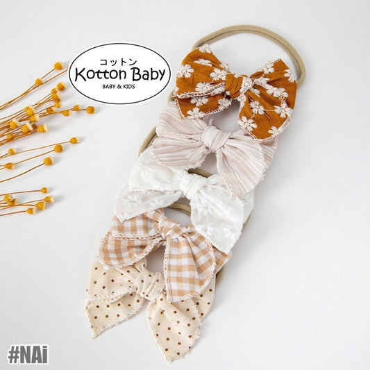 KADOSORA - 0-3 thn | Bandana bayi headband premium import pita anak perempuan catalog QUIN NAi