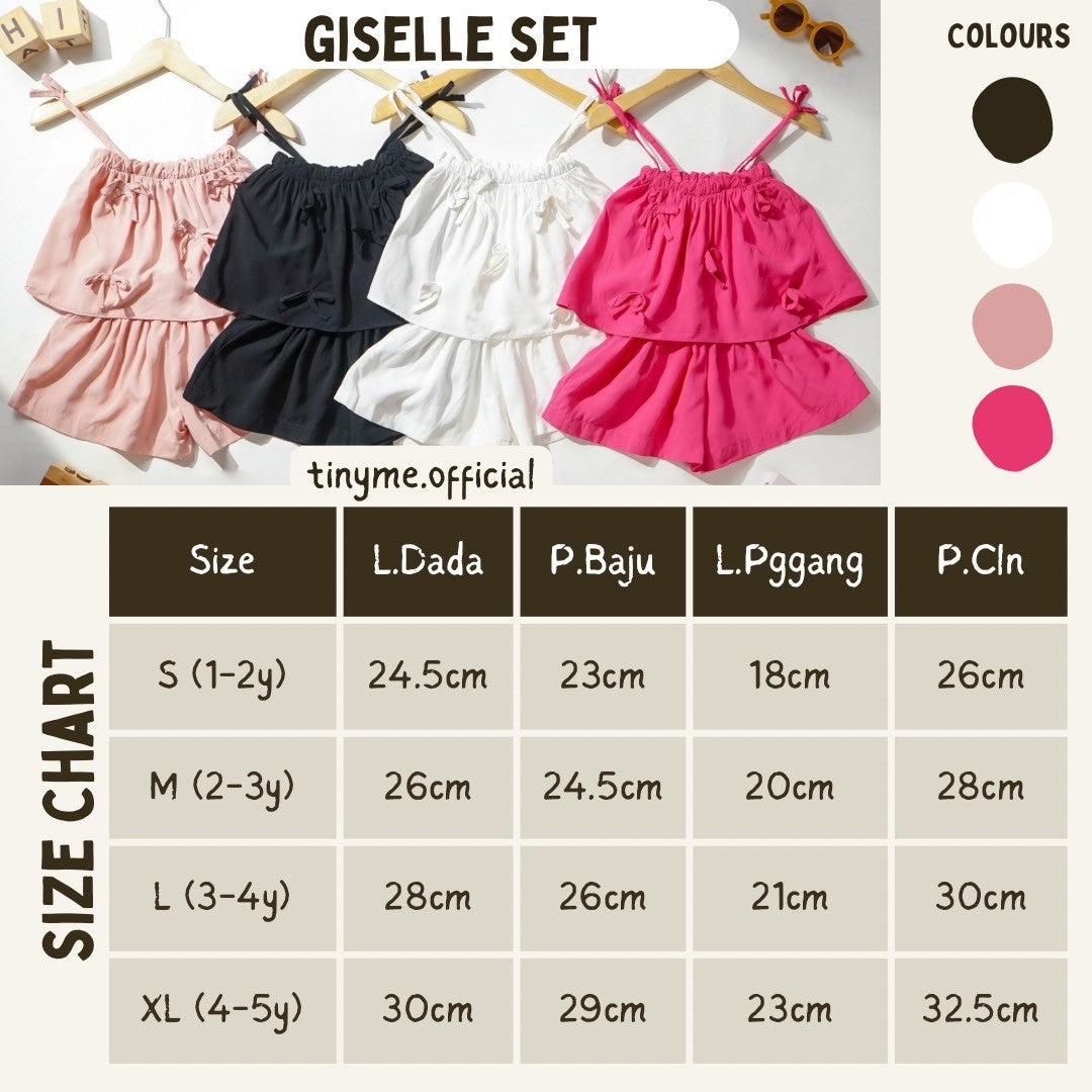 TINYME 0-5 thn || SETELAN ANAK SET ATASAN CELANA RUFFLE BAYI catalog TMTM GISELLE