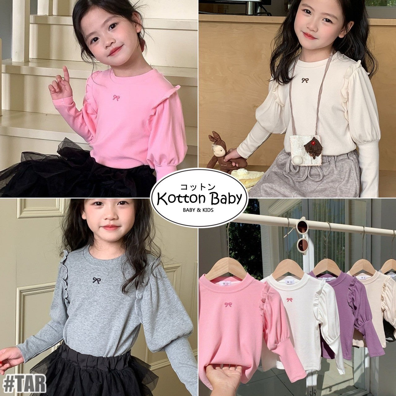 2-6 thn || KAOS BAJU LENGAN PANJANG ATASAN PAKAIAN ANAK PEREMPUAN  catalog NXTY TAR