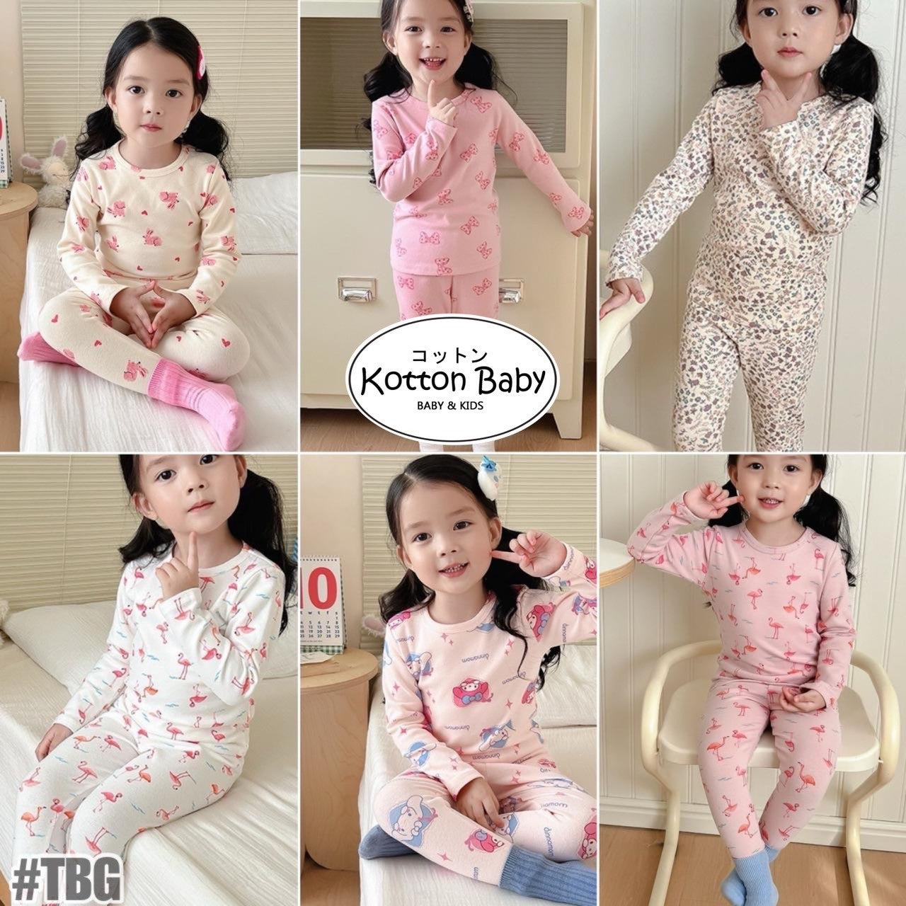 2-6 thn || SETELAN BAJU PIYAMA + CELANA (1 set) ANAK JALAN CASUAL BAJU catalog NXTY TBG