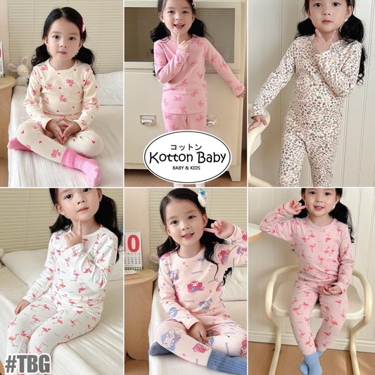 2-6 thn || SETELAN BAJU PIYAMA + CELANA (1 set) ANAK JALAN CASUAL BAJU catalog NXTY TBG