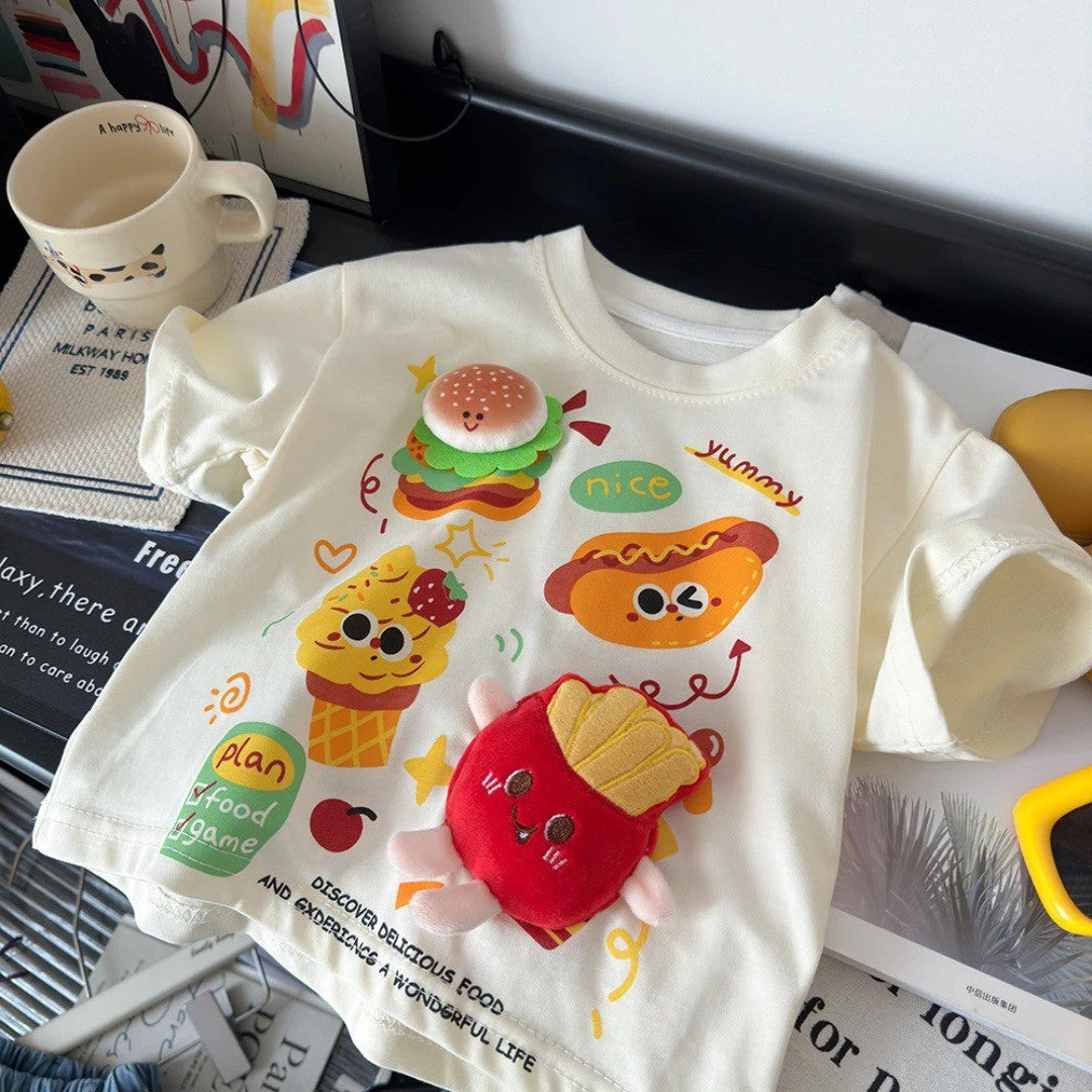 2-6thn | Tshirt Kaos Korea Basic Lengan Pendek Oblong karakter Anak Laki-laki Pakaian Bayi TXY catalog XBH