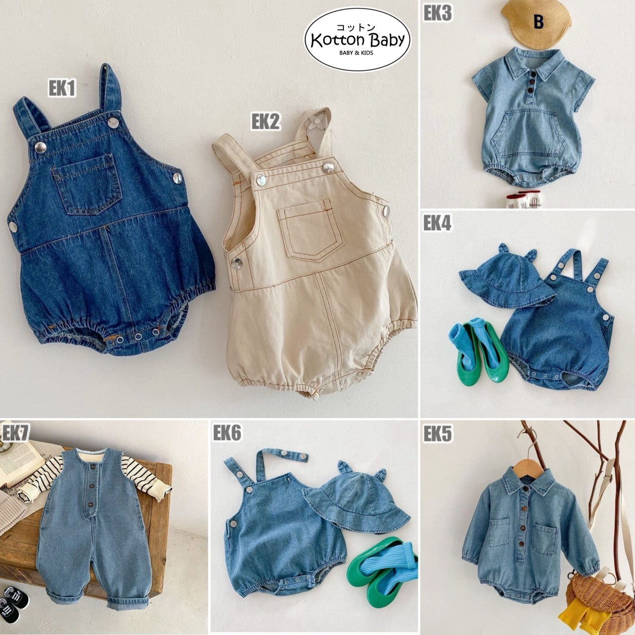 0-2 Thn PAKAIAN BAYI [Premium impor] BAJU ANAK JUMPER JUMPSUIT ROMPER UNISEX catalog EGPP EK