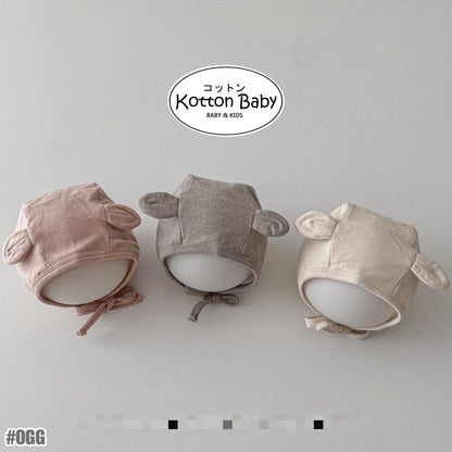 0-2 thn || Topi Bonnet Polos Bayi Newborn Anak Baby Emen Anak Impor Catalog OIMG OGG