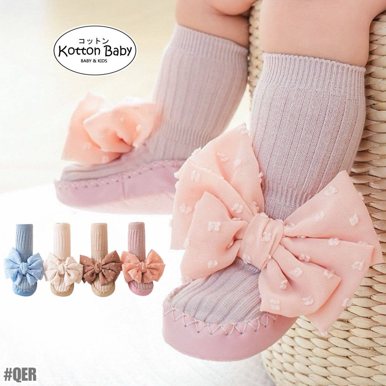 0-24bln KAOS KAKI PITA BOW ANTI SLIP PREWALKER SEPATU BAYI ANAK SHOES catalog QN QER