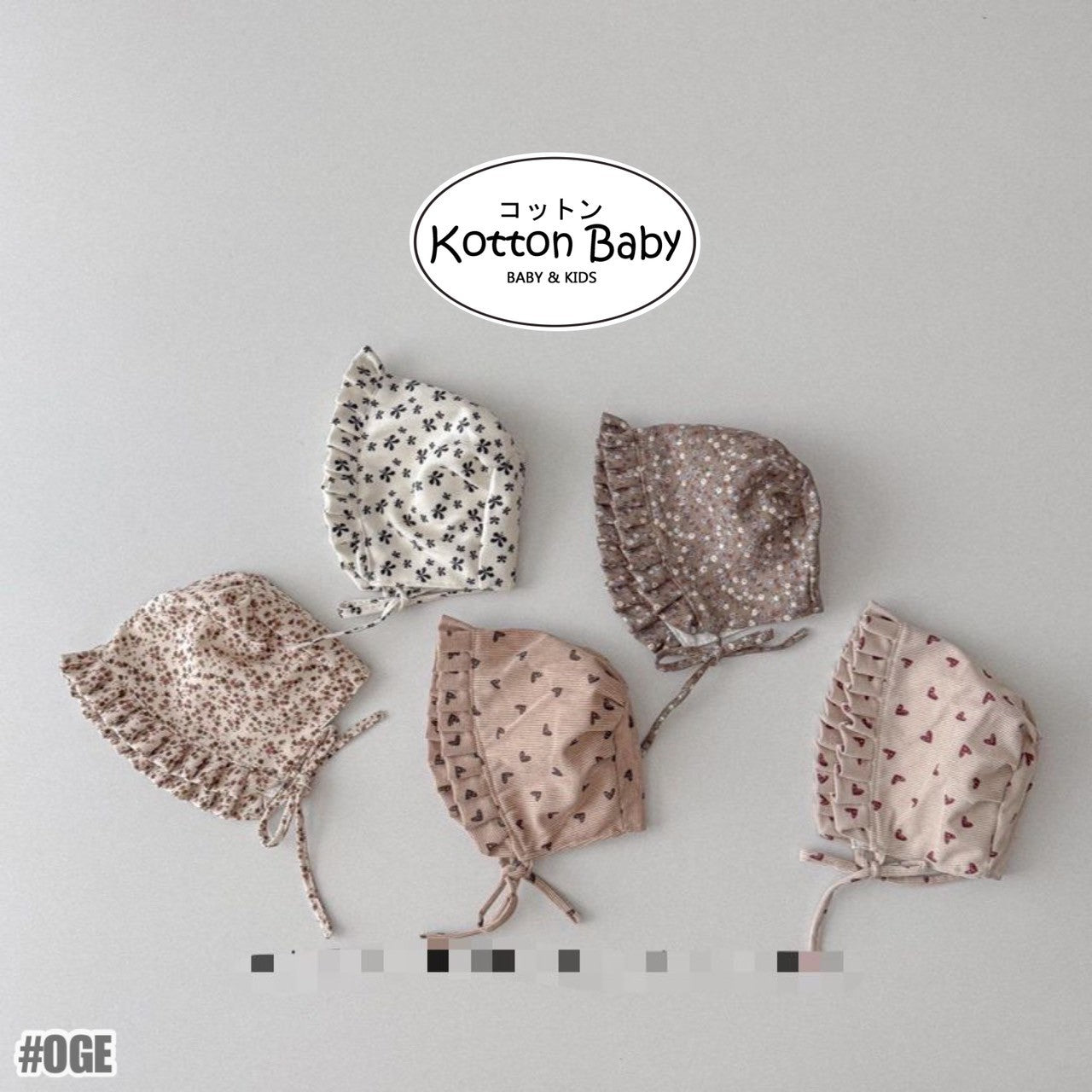 0-3 thn || Topi Bonnet Bayi Newborn Anak Emen Anak Impor Catalog OIMG OGE