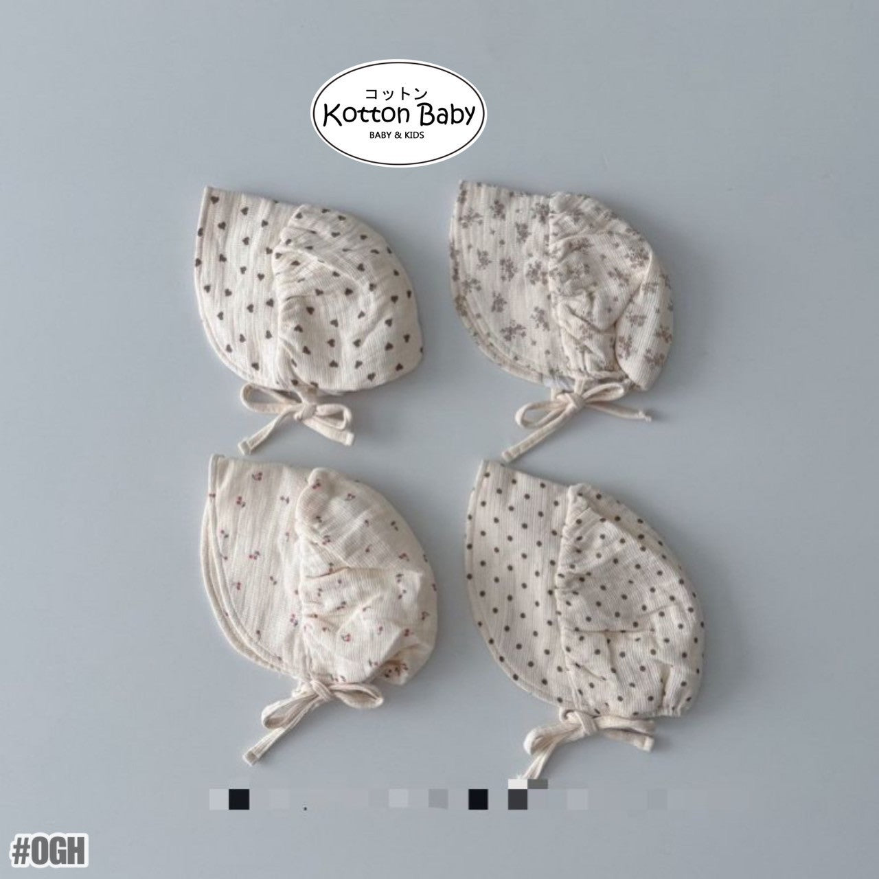 0-3 thn || Topi Bonnet Bayi Newborn Anak Emen Anak Impor Catalog OIMG OGH