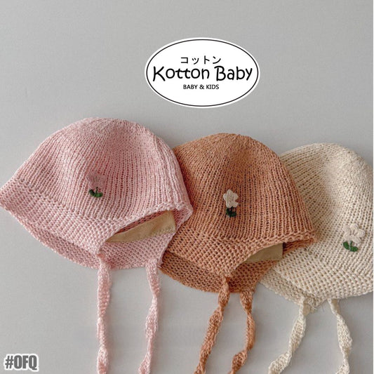 0-3 thn || Topi Bonnet Bayi Newborn Rajut Anak Emen Anak Impor Catalog OIMG OFQ