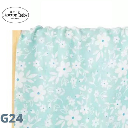 (120x110cm) Kain Bedong Muslin Bayi | Baby Swaddle Muslin Bamboo | Selimut Bayi Catalog G