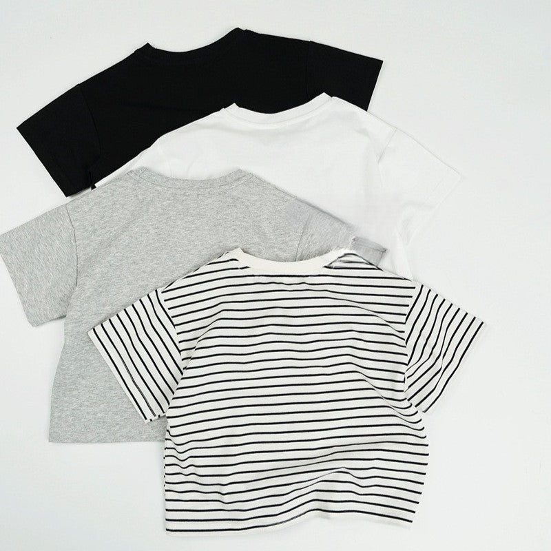 1-5thn | Tshirt Kaos Korea Basic Lengan Pendek Anak laki-laki Pakaian Bayi KQHZ catalog KBC