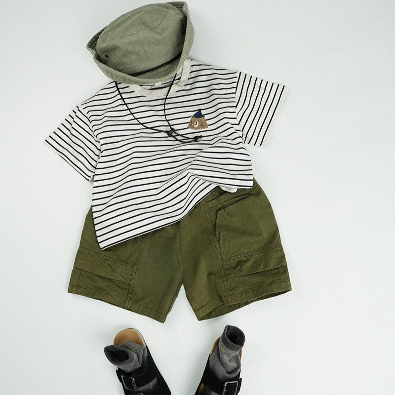 1-5thn | Tshirt Kaos Korea Basic Lengan Pendek Anak laki-laki Pakaian Bayi KQHZ catalog KBC