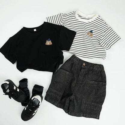 1-5thn | Tshirt Kaos Korea Basic Lengan Pendek Anak laki-laki Pakaian Bayi KQHZ catalog KBC