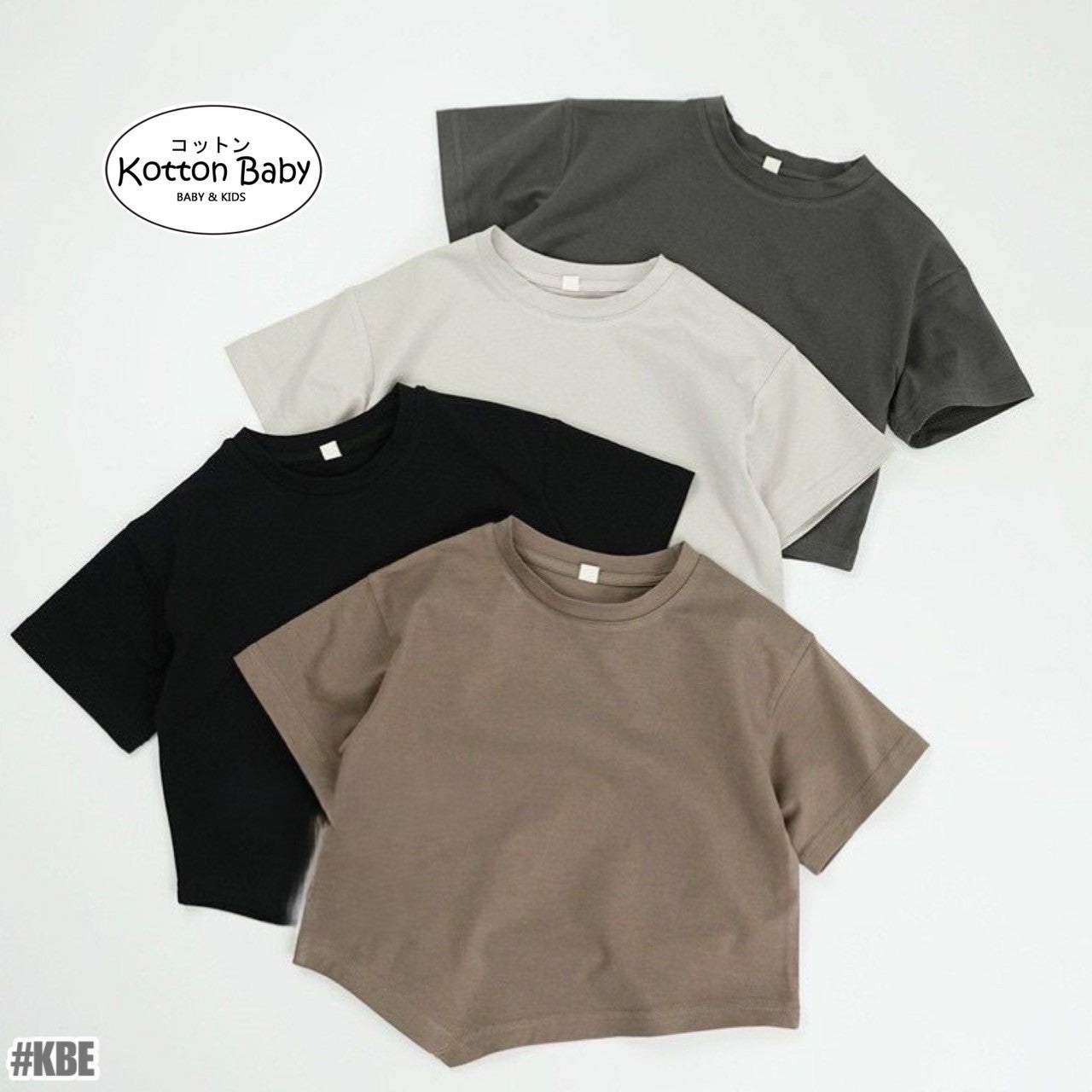 1-5thn | Tshirt Kaos Korea Basic Lengan Pendek Anak laki-laki Pakaian Bayi KQHZ catalog KBE