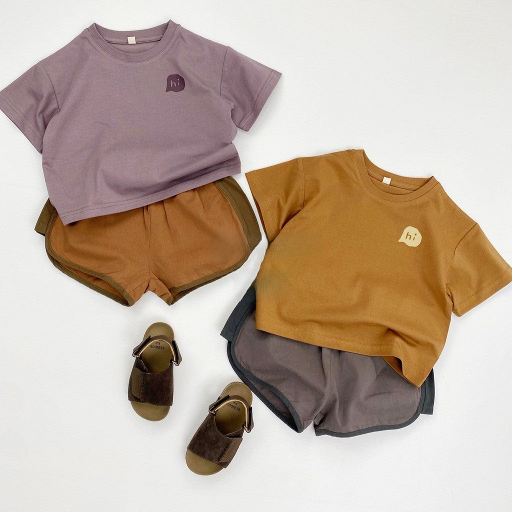 1-5thn | Tshirt Kaos Korea Basic Lengan Pendek Unisex Pakaian Bayi KQHZ catalog KBF