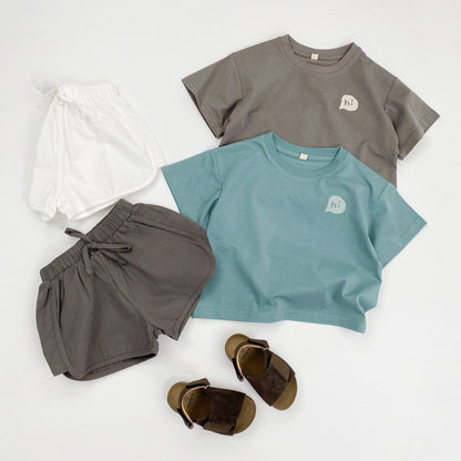 1-5thn | Tshirt Kaos Korea Basic Lengan Pendek Unisex Pakaian Bayi KQHZ catalog KBF