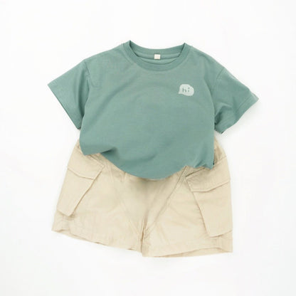 1-5thn | Tshirt Kaos Korea Basic Lengan Pendek Unisex Pakaian Bayi KQHZ catalog KBF