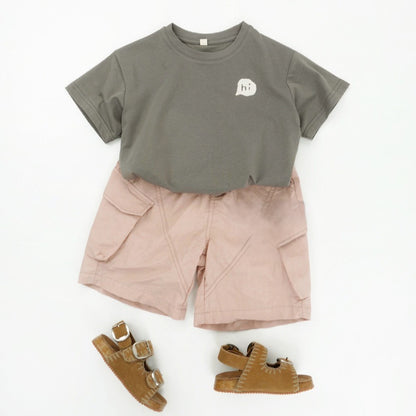 1-5thn | Tshirt Kaos Korea Basic Lengan Pendek Unisex Pakaian Bayi KQHZ catalog KBF