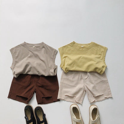 1-5thn | Tshirt Kaos Korea Basic Oblong Kutang Anak Laki-laki Pakaian Bayi KQHZ catalog KBA