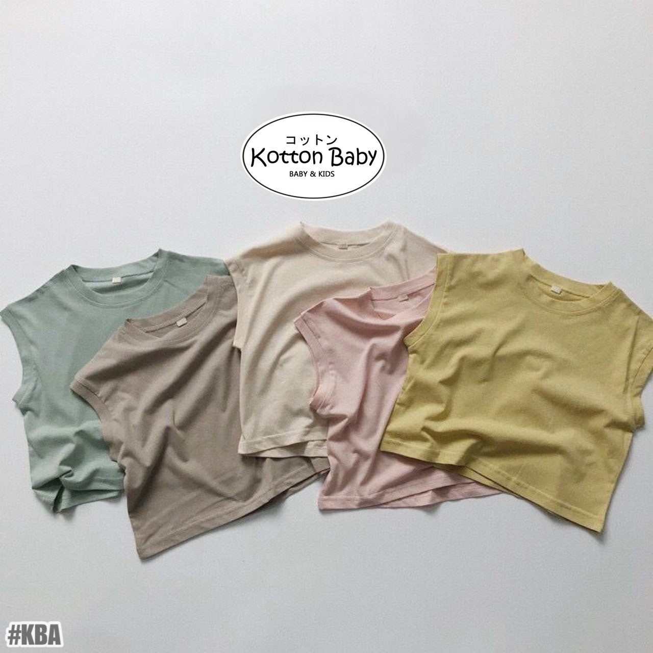 1-5thn | Tshirt Kaos Korea Basic Oblong Kutang Anak Laki-laki Pakaian Bayi KQHZ catalog KBA