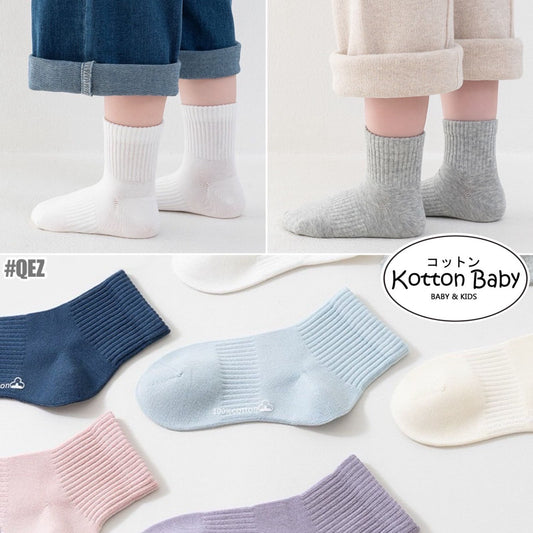 1-8 thn | KAOS KAKI BAYI BASIC ANAK IMPOR SOCKS LUCU POLOS UNISEX Catalog QN QEZ
