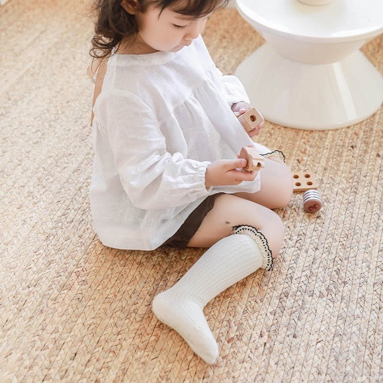 1-8 thn | KAOS KAKI PANJANG RUFFLE BAYI ANAK IMPOR NEWBORN SOCKS PEREMPUAN catalog NMBB FAX