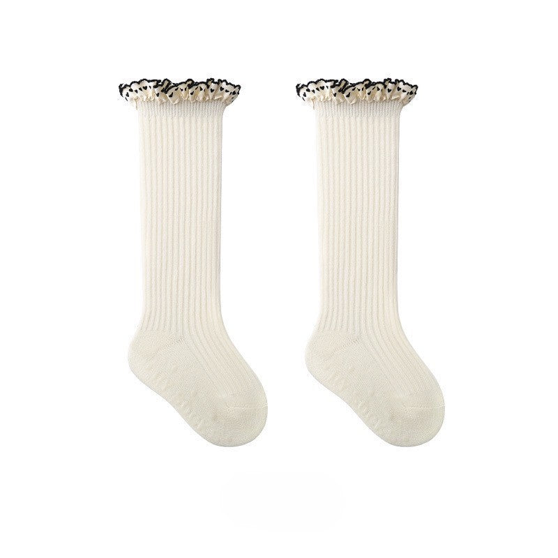 1-8 thn | KAOS KAKI PANJANG RUFFLE BAYI ANAK IMPOR NEWBORN SOCKS PEREMPUAN catalog NMBB FAX