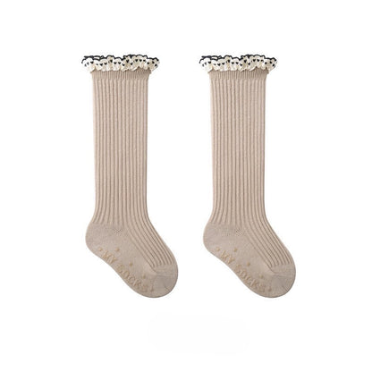 1-8 thn | KAOS KAKI PANJANG RUFFLE BAYI ANAK IMPOR NEWBORN SOCKS PEREMPUAN catalog NMBB FAX