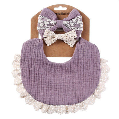 2 BANDANA + 1 BIB | SLABBER PITA HEADBAND BAYI SET CELEMEK TATAKAN LIUR ANAK catalog QUIN NK