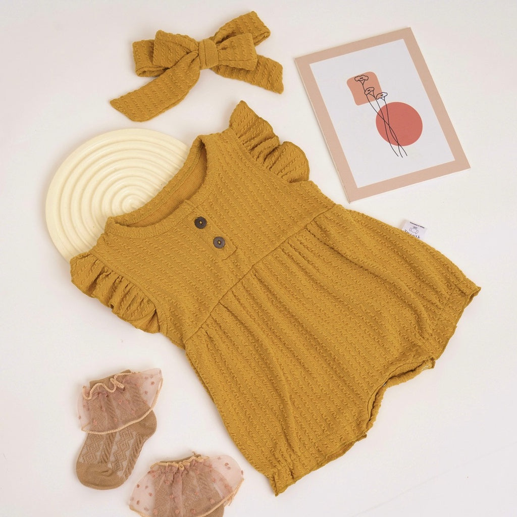 TINYME (free bandana) 0-12bln JUMPER RUFFLE BASIC BAYI | JUMPSUIT ROMPER BAJU PAKAIAN ANAK BABY catalog TMTM Ariel