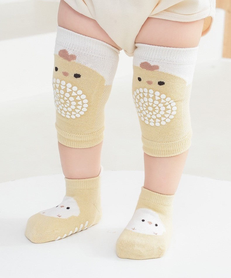 [2in1] 0-3 thn |KAOS KAKI+KNEE PAD ALAS LUTUT BAYI ANAK IMPOR NEWBORN SOCKS PELINDUNG catalog QN QCP