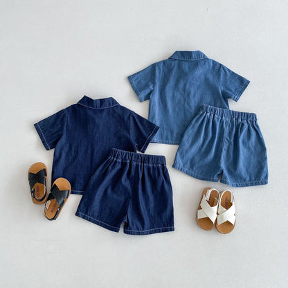 1-5 thn || SETELAN BAJU + CELANA PENDEK (1 set) UNISEX JALAN CASUAL CATALOG ZHBB BQ